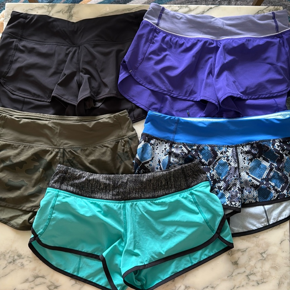 Bundle of Lululemon Speed Up shorts, original low rise